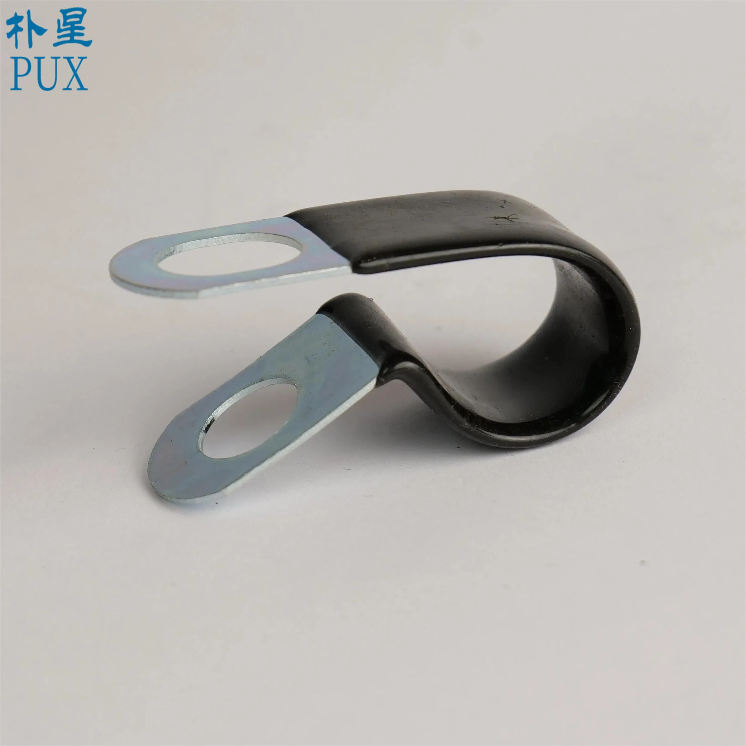 304 Stainless Steel /Galvanized   Rubber Hose Clamp Black Rubber Lined Retaining Hose R Clips Clamp Hose and Cable Clamp