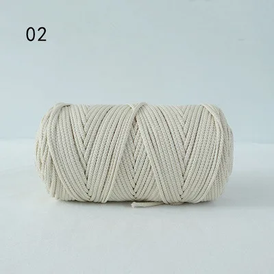 3mm and 4mm 100% polyester macrame cord hand knitting  extra soft for knitting