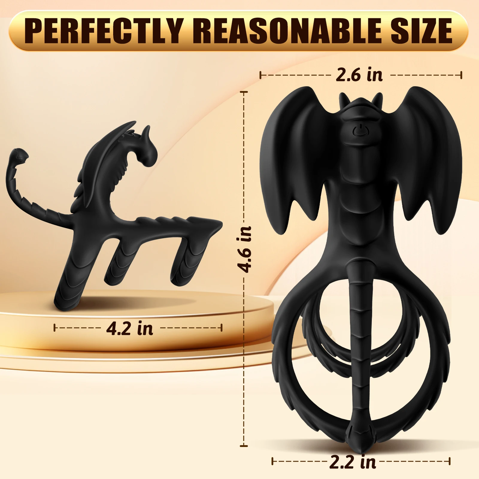 AAV Clitoral massage stimulation remote control dragon monstor cock rings for men