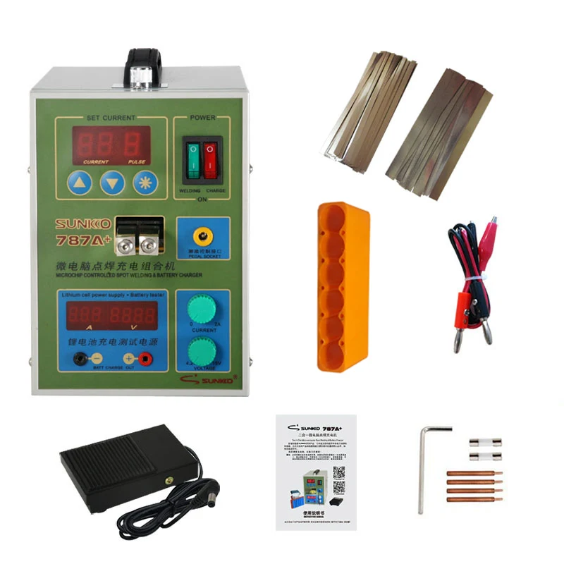 787A+ LED Pulse Battery Spot Welder 18650 micro Spot welding machine for laptops and Phone Battery Precision Welding Pedal