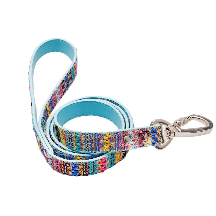 Manufacturer Pet Leashes Strong Large Extendable Custom Luxury Leather Dog Leash