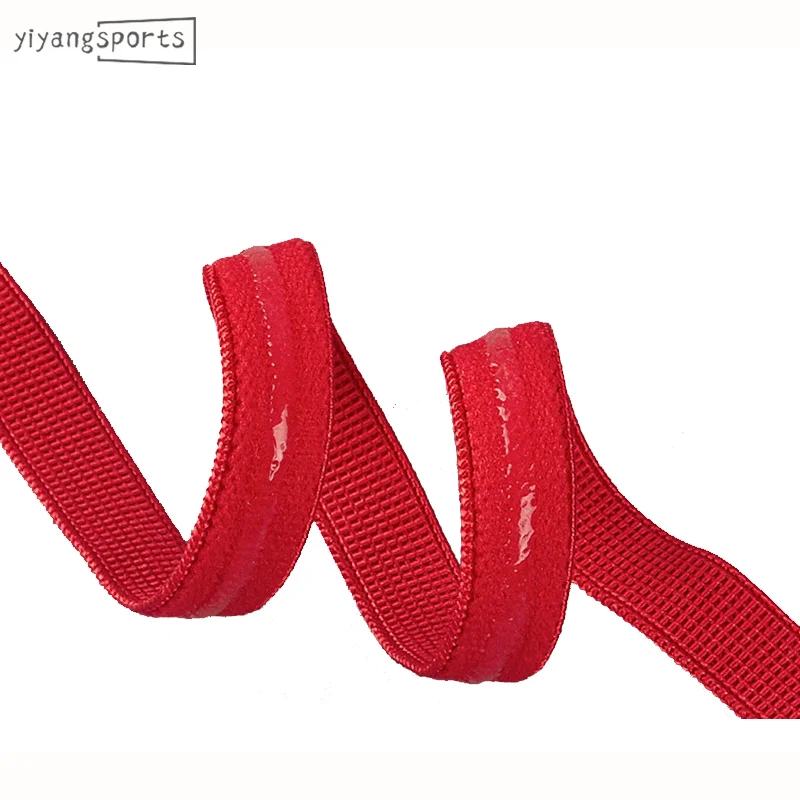 Wholesale silicon tape 1cm colorful black white silicone grip elastic tape swimwear underwear rubber elastic band