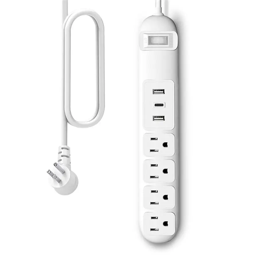 Удлинитель с 4 розетками переменного тока и 3 USB-портами и USB-портами