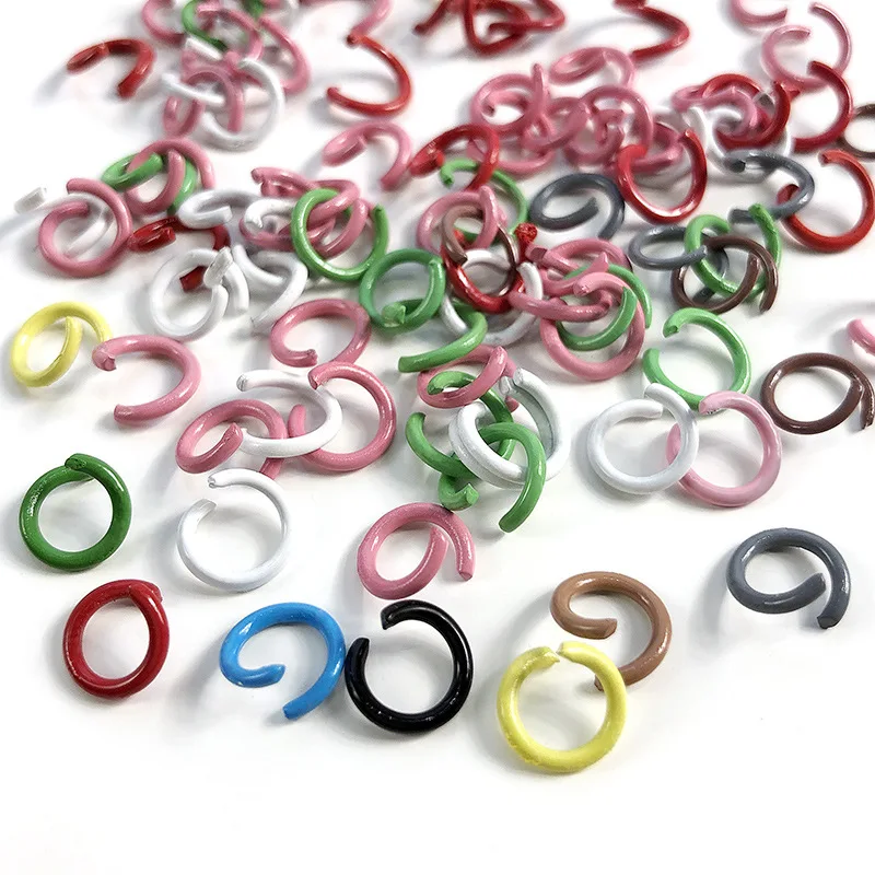 20pcs  Candy color DIY Open 8mm Jewelry Finding Components Piano Baking Paint Jump Ring