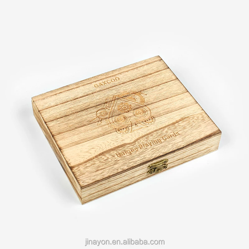 Wood Card box Poker Playing Cards Decks with Wooden Box