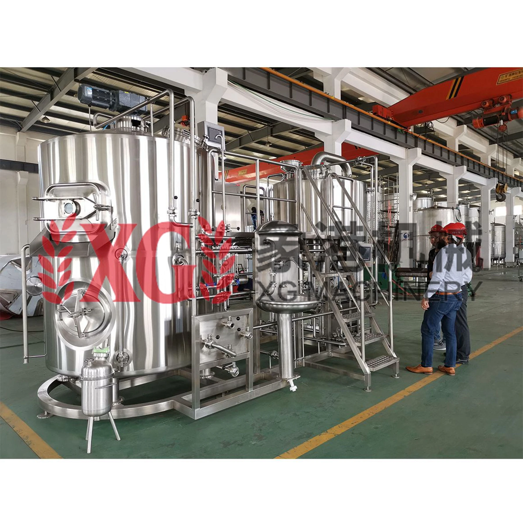 800L 8HL 7BBL professional beer equipment red copper electric heated combined three vessel brewhouse brewing systems supplies