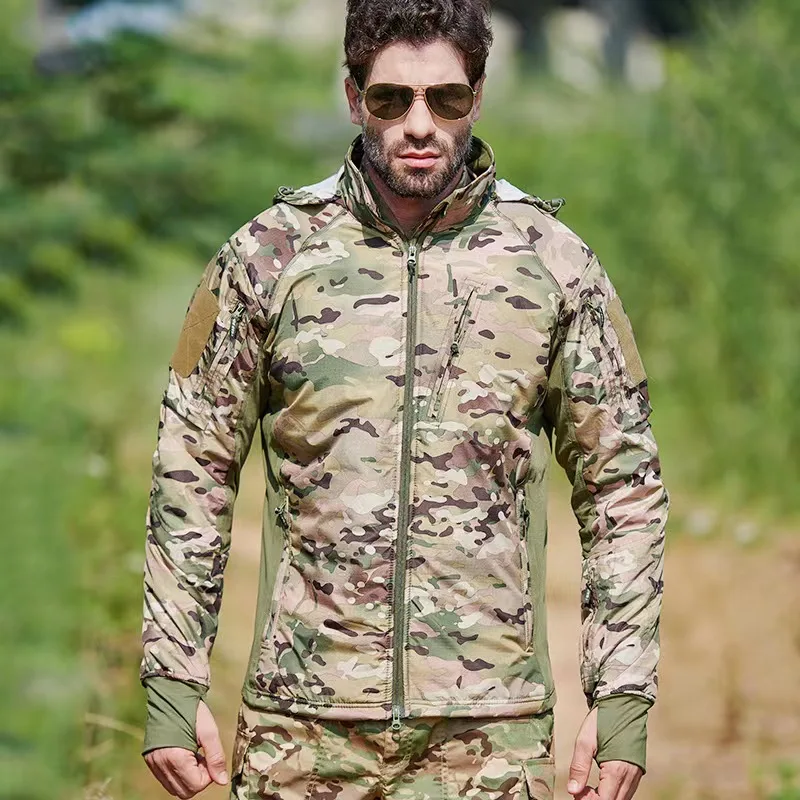 CP color UAF detachable hood nylon ripstop fabric original factory waterproof windproof Shark Skin Tactical Soft