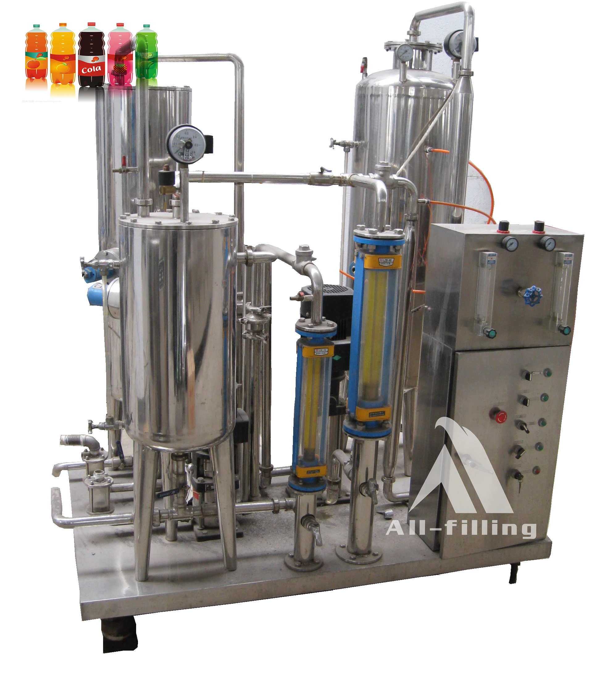 QHS-1500 высокое качество CO2 соды конвеерная машина для розлива газированных напитков миксер/сверкающие по производству