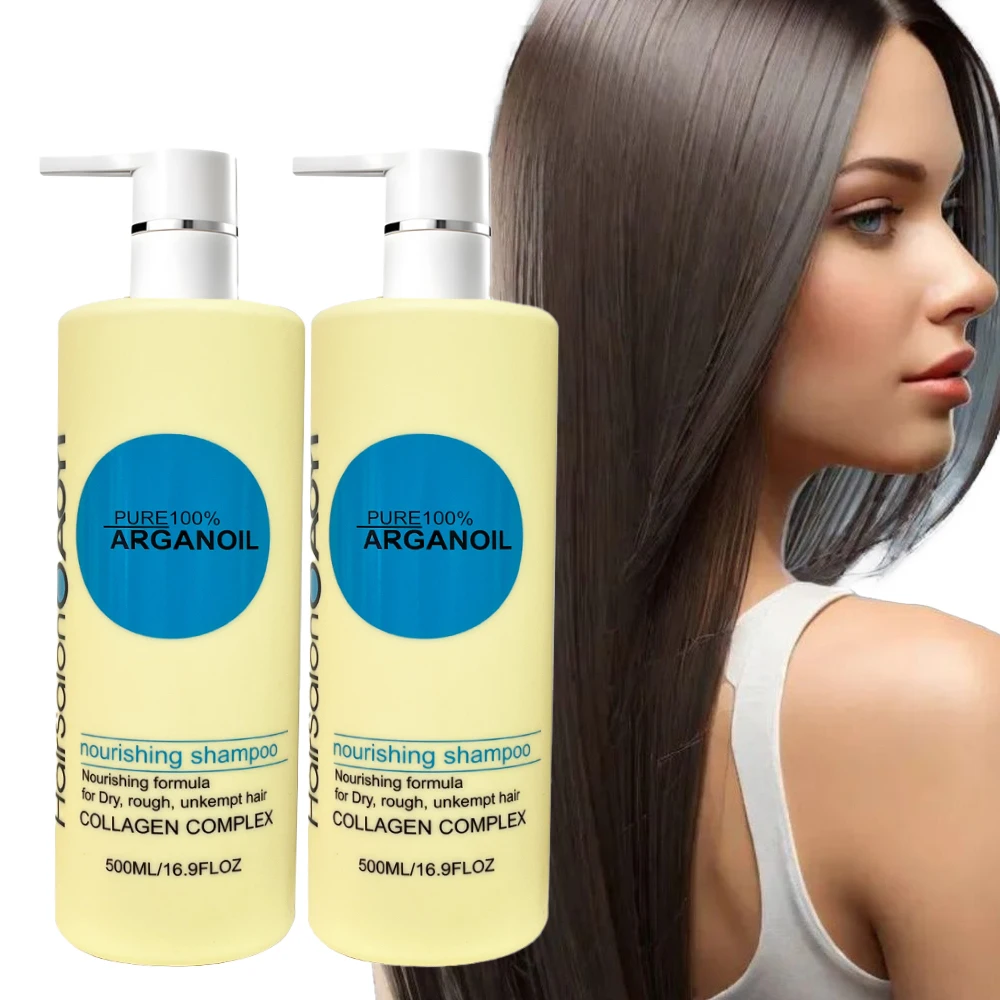wholesale 500ml Pure 100% Professional Argan Oil Shampoo For African Hair Natural Hair Shampoo And Conditioner Oil