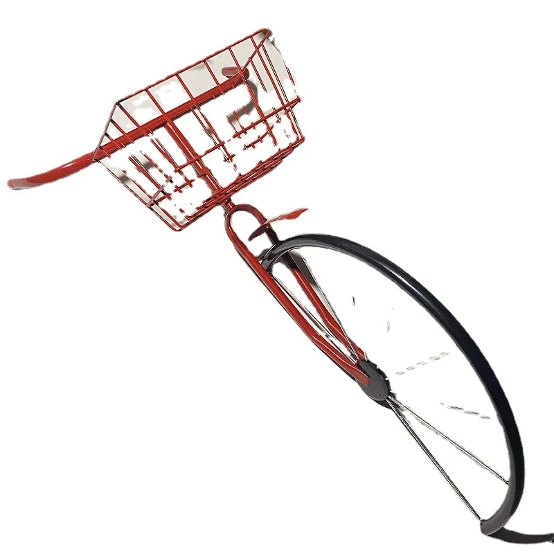 Retro creative bicycle flower basket front wall hanging bar wall decoration