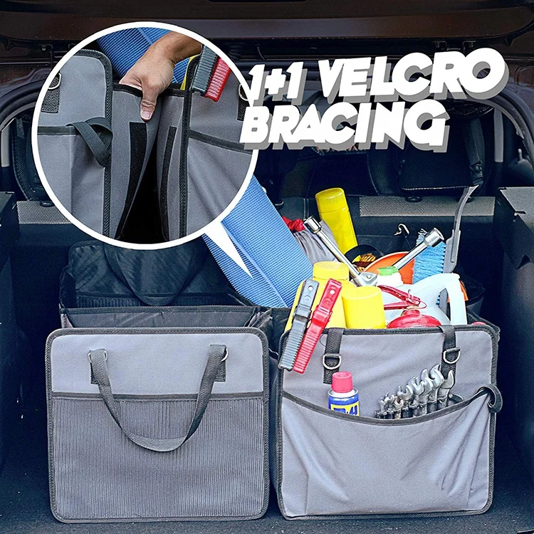 Modern Single Tier Glossy Finish Fabric Car Storage Caddy Organizer Multi-Function Food & Tool Storage Back Seat Bag for Travel