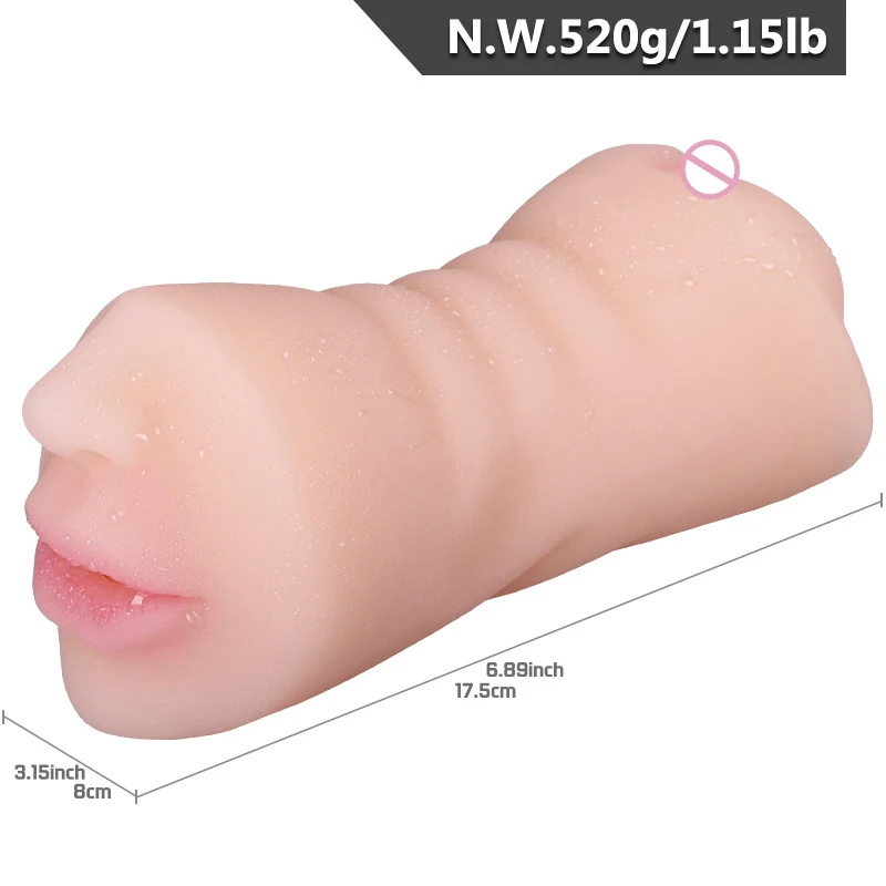 3 in 1 Anal Butt Mouth Male Masturbation Real Vagina Pockets Pussy Male Masturbators Adult Sex Toys for Men