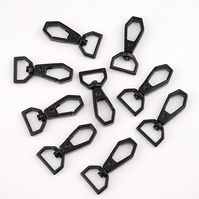 Wholesale Bag Hardware 1/2 Inch Swivel Hooks Custom Black Spring Swivel Hook 12mm Swivel Clasps Lanyard Snap Hook for Handbags