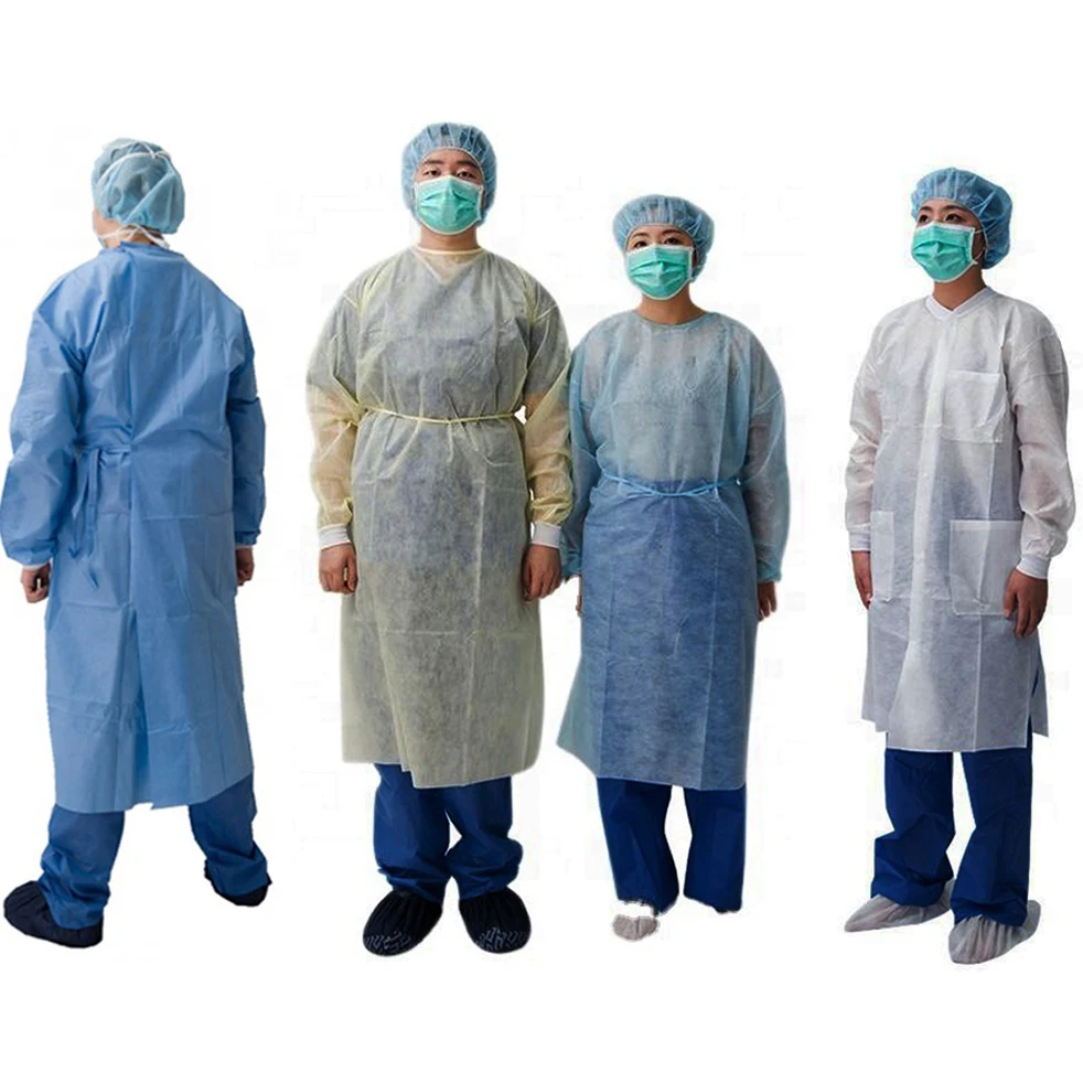 Одноразовый хирургический халат, Защитный халат медсестры, костюм медсестры, медицинский нетканый костюм