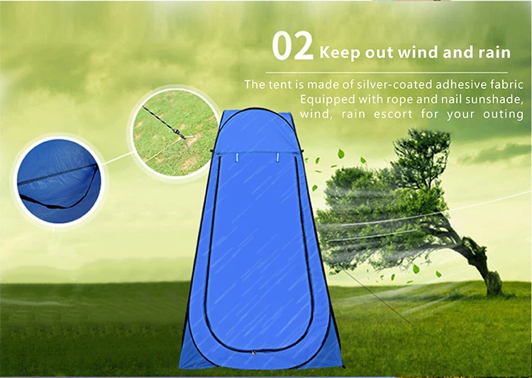 Convenient outdoor dressing room outdoor shower toilet 210T splash resistant coating whosale outside dressing tent