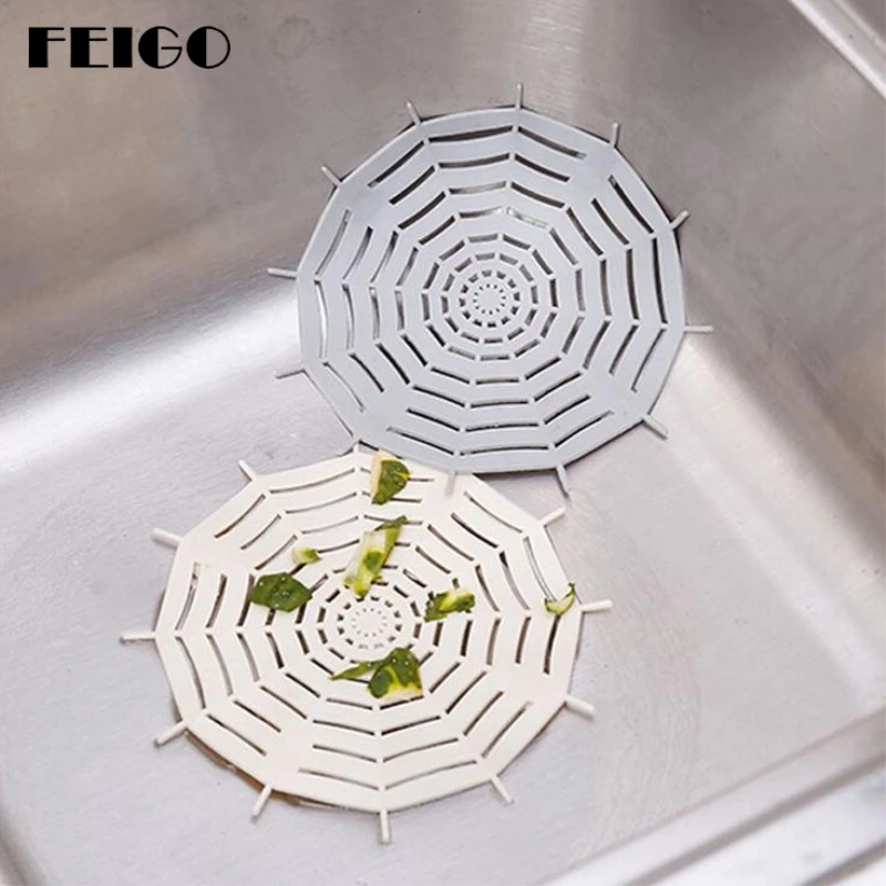 Creative Spider Web Drain Rubber Circle Silicone Plug Shower Bathtub Bathroom Leakage-proof Drain Sink Basin Stopper H29