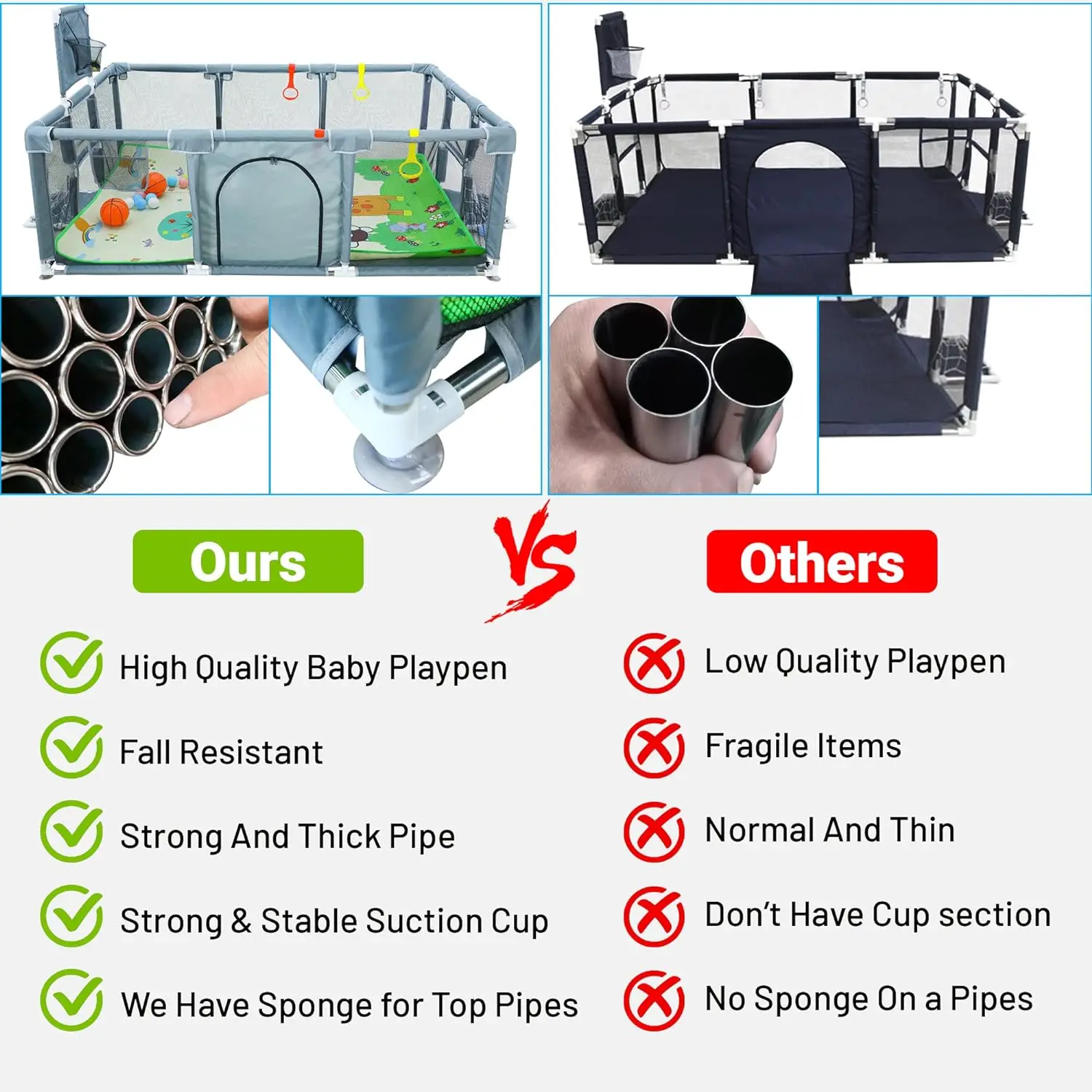 230cm Large Upgraded Sports Arena Baby Messi Soccer Goals Hoop Activity Playground Ball Pit Safety Fence Kids Foldable Playpen