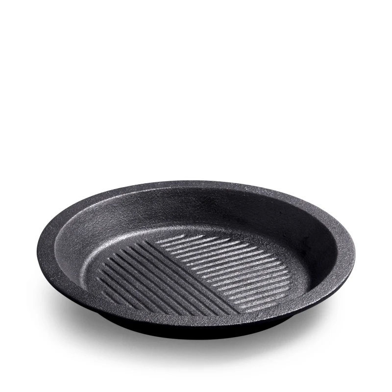 Round Steak Fajita Pan Cast Iron Sizzling Plate