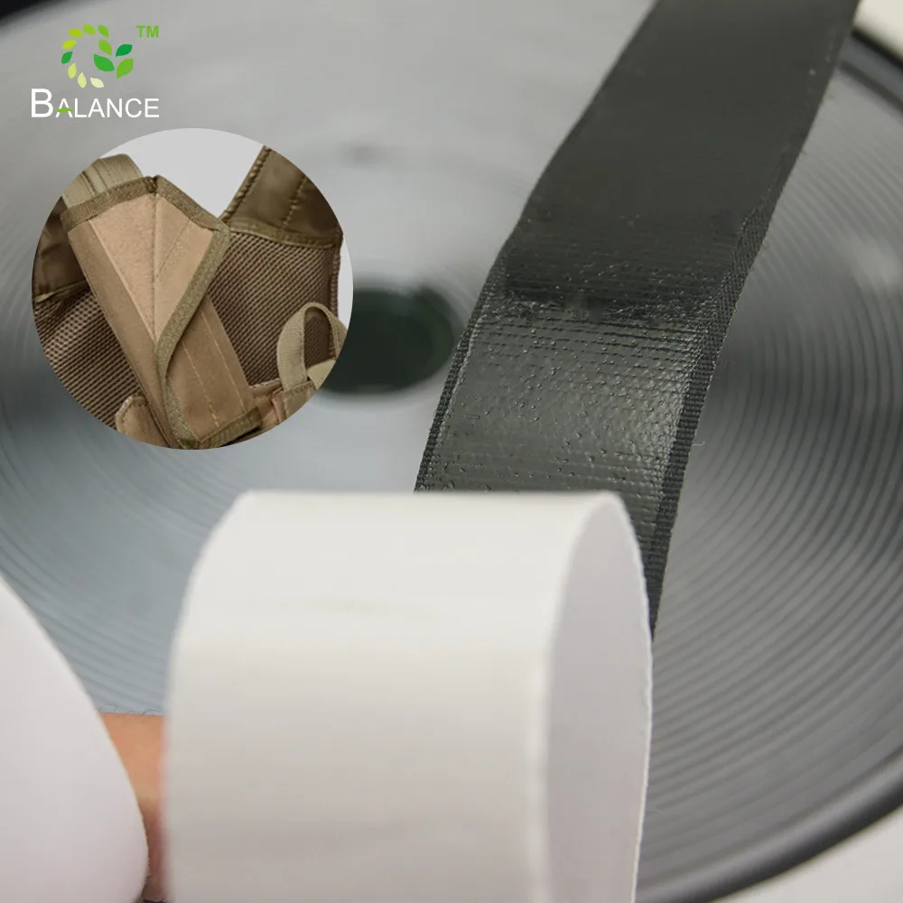 Self adhesive hooks and loop stretch soft  round baby elastic double sided hook loop fabric fasteners strap rolls tape