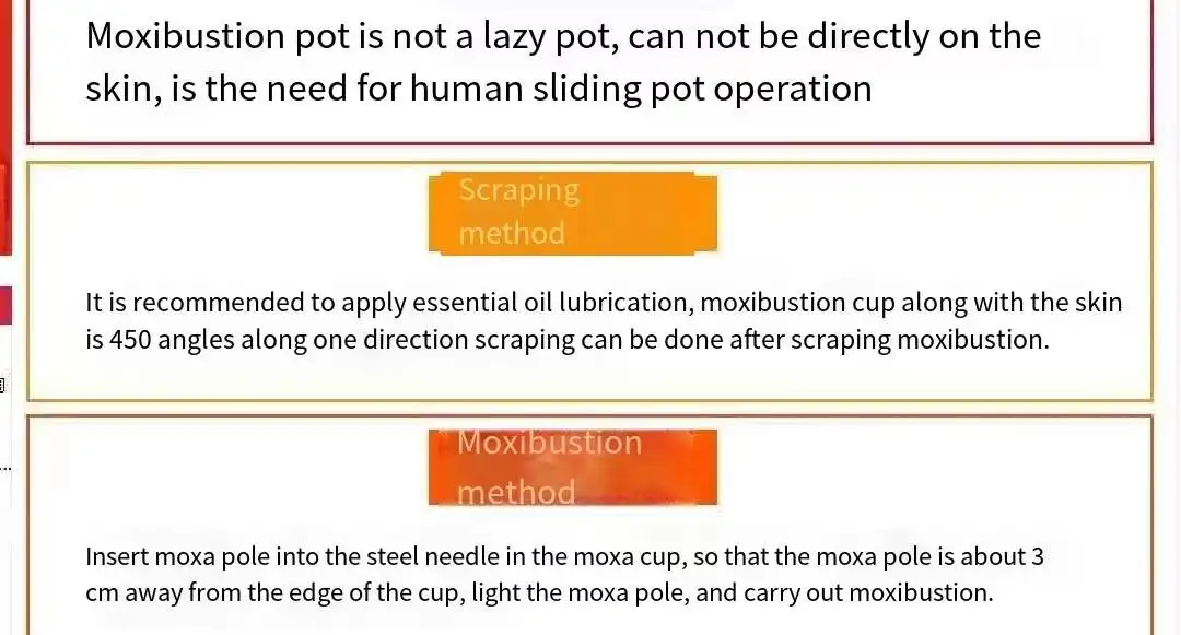 Traditional Chinese Medicine Ceramic Moxibustion Cups Massager Ceramic cupping