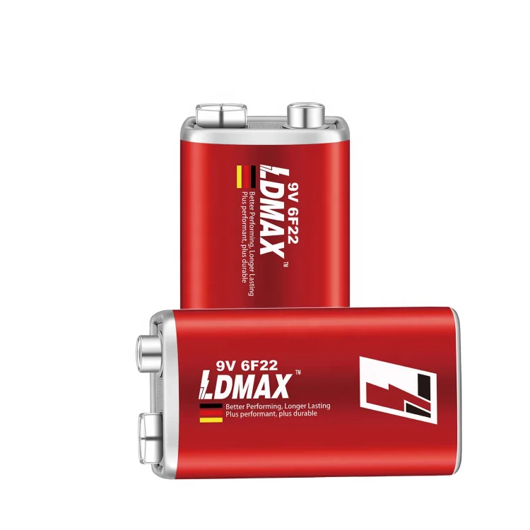 LDMAX Heavy Duty Battery Carbon Zinc Dry Batteries 6F22 9V Battery for Thermometer Wireless Microphones