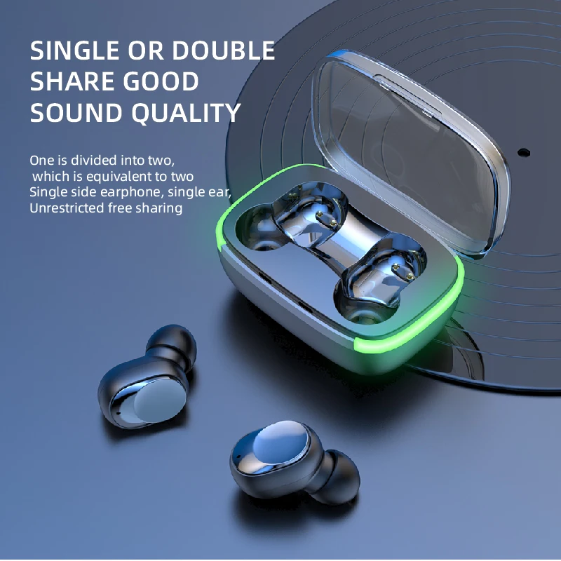 Y60 наушники-вкладыши Tws Bluetooth 5 1 наушники беспроводные стерео в ухо Водонепроницаемый Спортивные гарнитура для