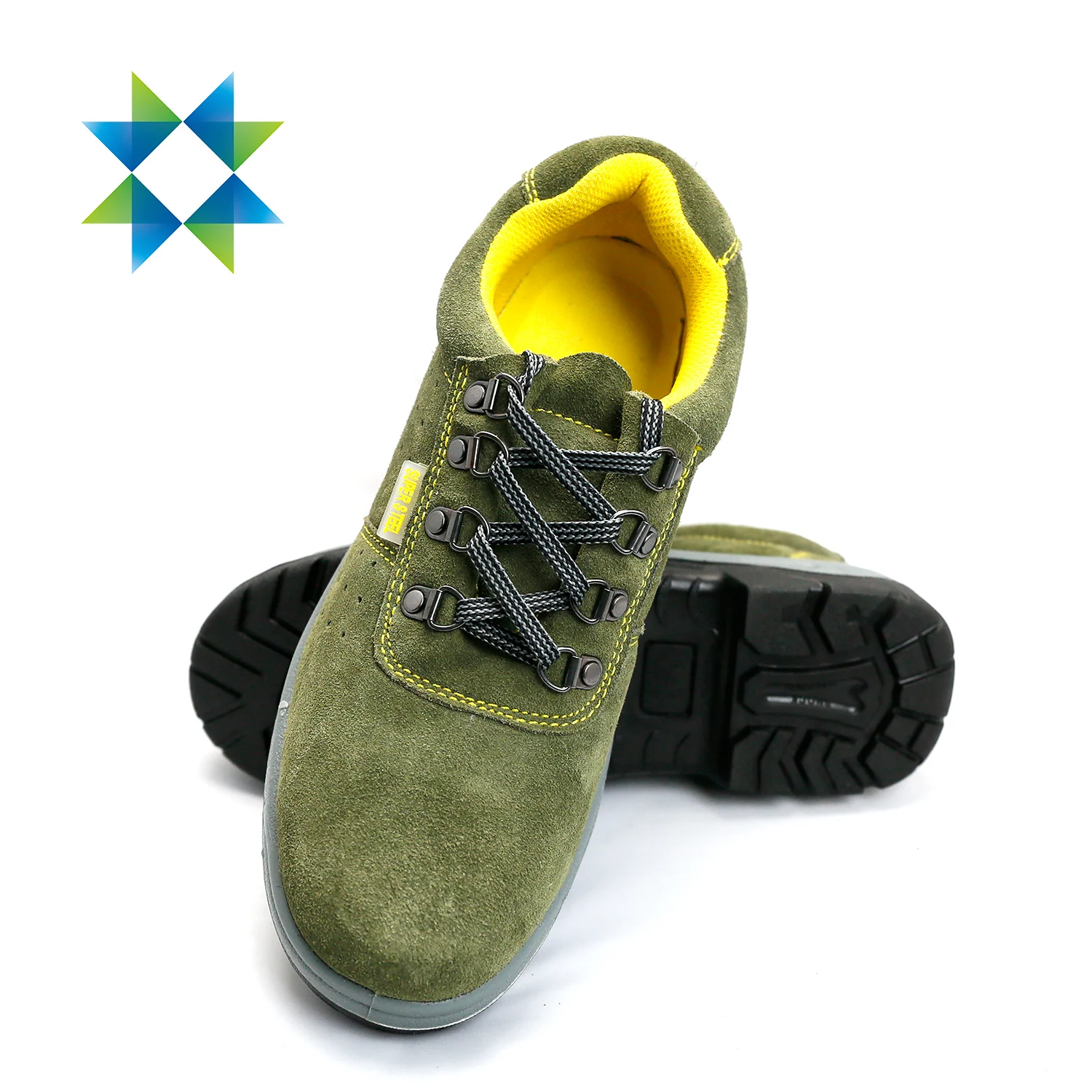 SKPURE rubber PU sole breathable Anti-smashing Non-slipping steel toe safety shoes for workshop industrial construction
