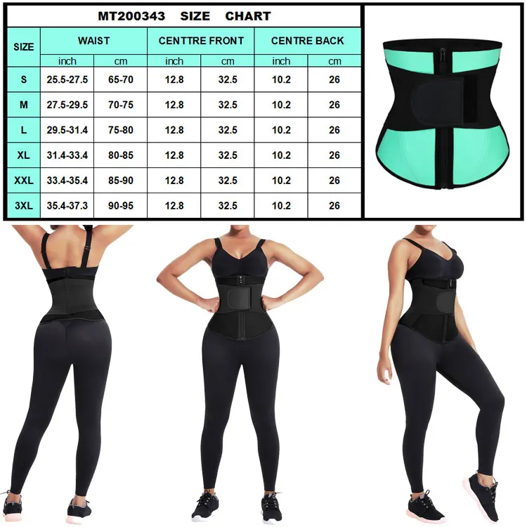 Power Belt Neoprene Waist Trainer Cincher Body Shaper Slim Tummy Corset