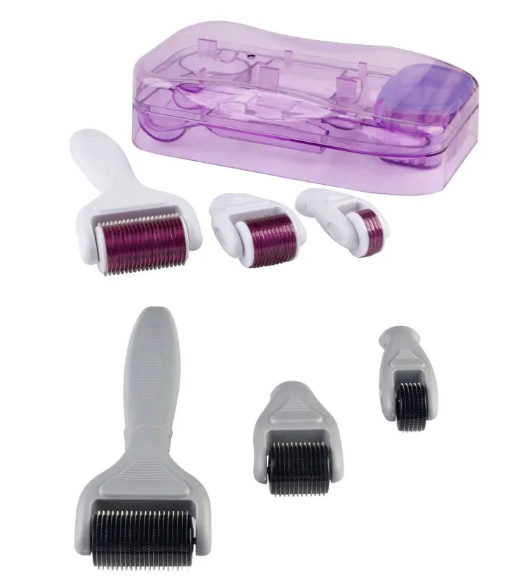 Microneedle Dermaroller Pen 6 in 1 Derma Roller System Kit Amazon Titanium Facial Roller for Face and Body Skin Care Set