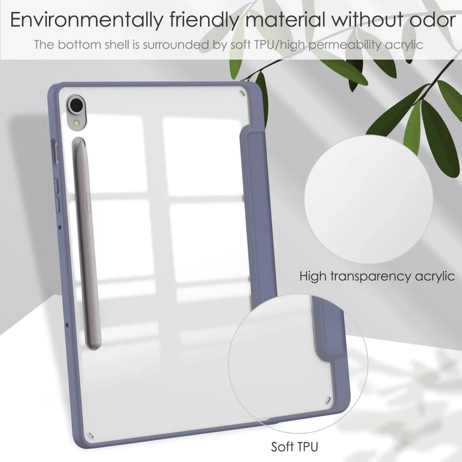 Auto Wake Sleep PU Leather Tablet Case For Samsung Galaxy Tab S9 S8 S7 S6 A8 Protect Case with Foldable Desktop Tablet Holder