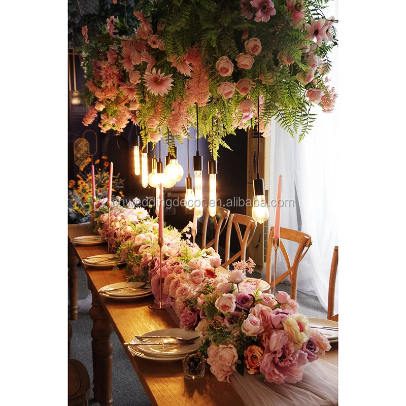 Украшение свода стола Цветочная дорожка украшение для свадебного фона