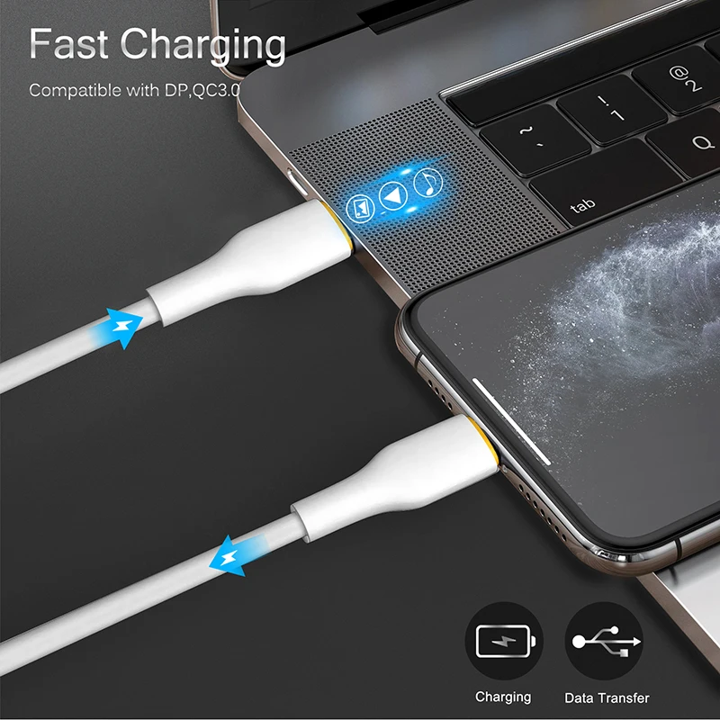 Wholesale PD20W type c to type c cable for iphone power cable 18w phone charging cable