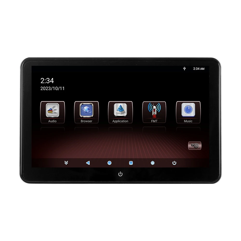 11.6 Inch Headrest Monitor Touch Screen TV Display IPS RK schema WIFI Car Back Seat Tablet Multimedia CarPlay Player