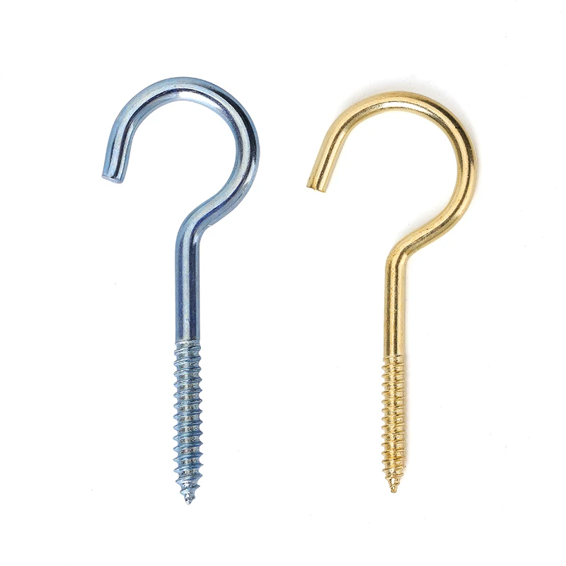 Free sample steel zinc plated eye screw hook self tapping Screw Key Fish Hooks