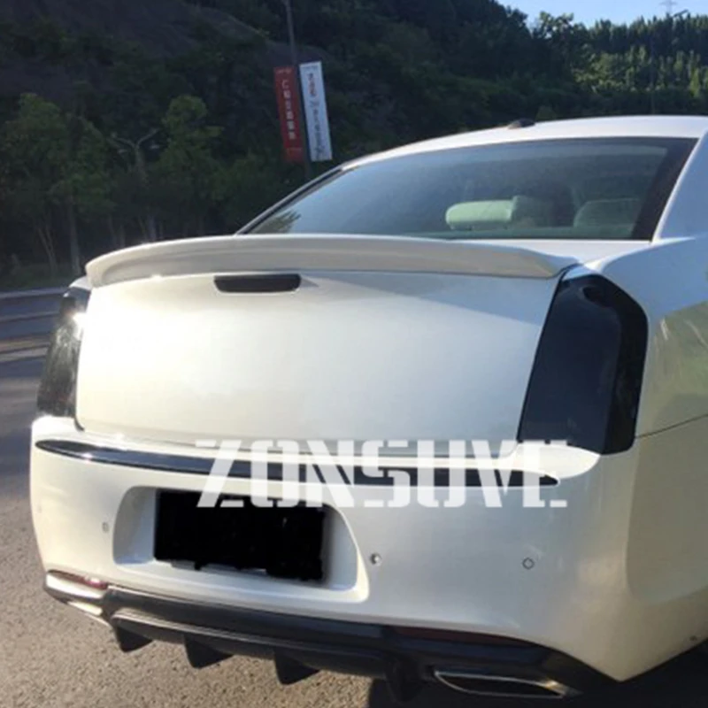 Use For Chrysler 300 300c 2011-2016 Year Spoiler Factory Style ABS Plastic Carbon Fiber Look Rear Trunk Wing BodyKit Accessories