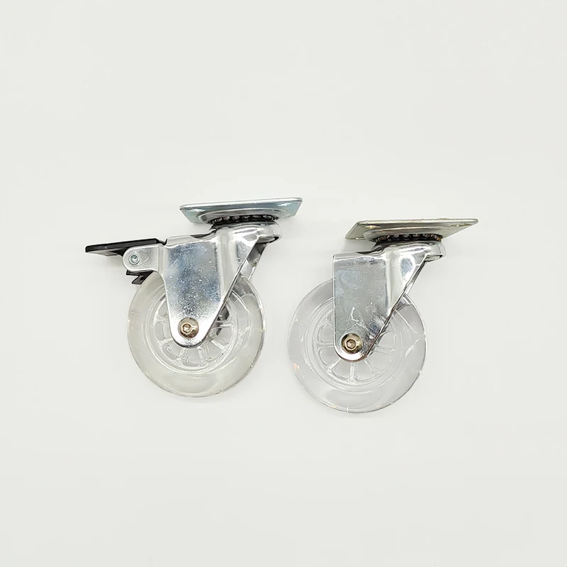 Manufacturer products4 5 6 8 Inch Industrial High Load Heavy Duty Trolley Swivel Aluminium Core PU Caster Wheels With Brake