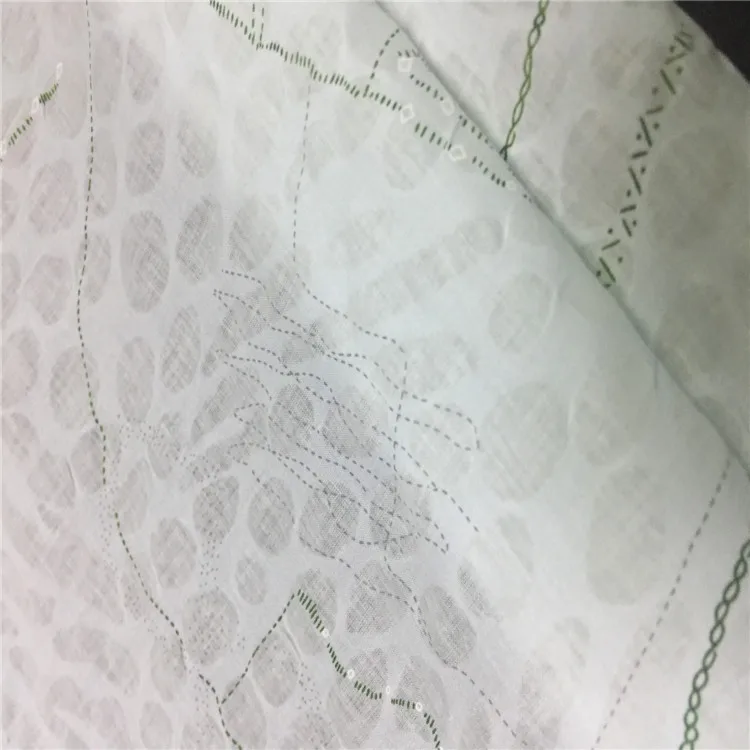 Hot Selling Burnout Fabric 100% Cotton Voile Fabric Cotton Printed Fabric for Garment