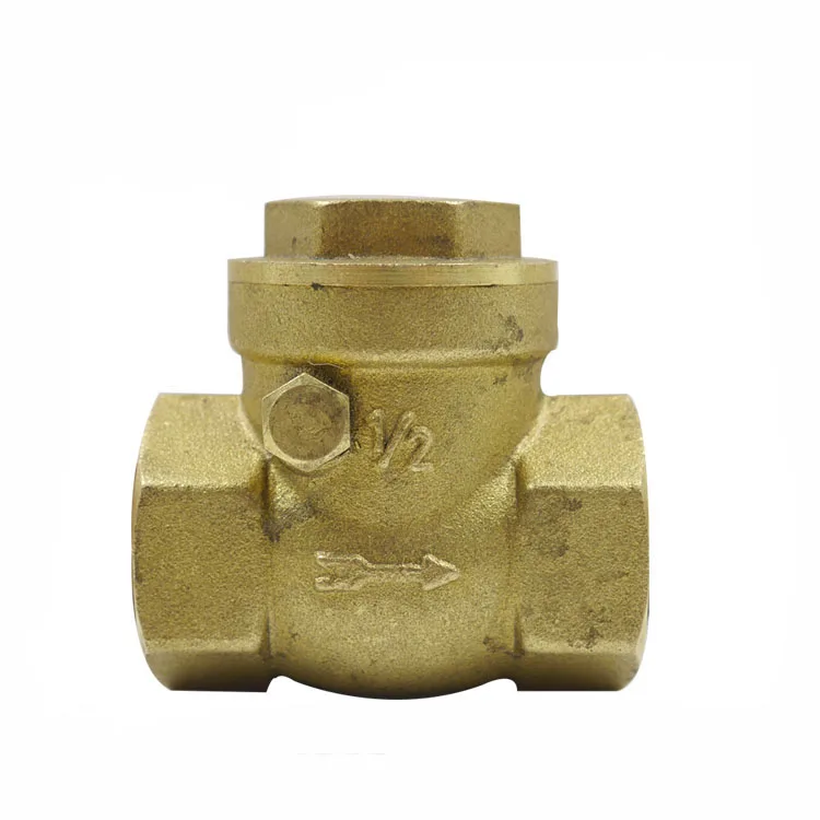 brass swing check valve NPT hard seal air check valve