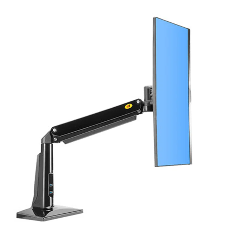 NBG F37 Aluminum Full Motion 24-37 inch Monitor Holder Gas Spring Long Arm Desktop Monitor Mount Support with USB3.0