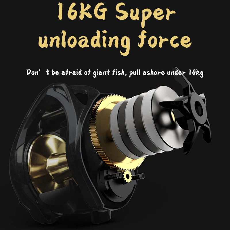 Latest Models Fishing Reels Baitcaster Reel Carbon Fiber Baitcasting Wheel 6.3:1 Double Hand 6+1 Ball Bearings WaterDrop Wheel