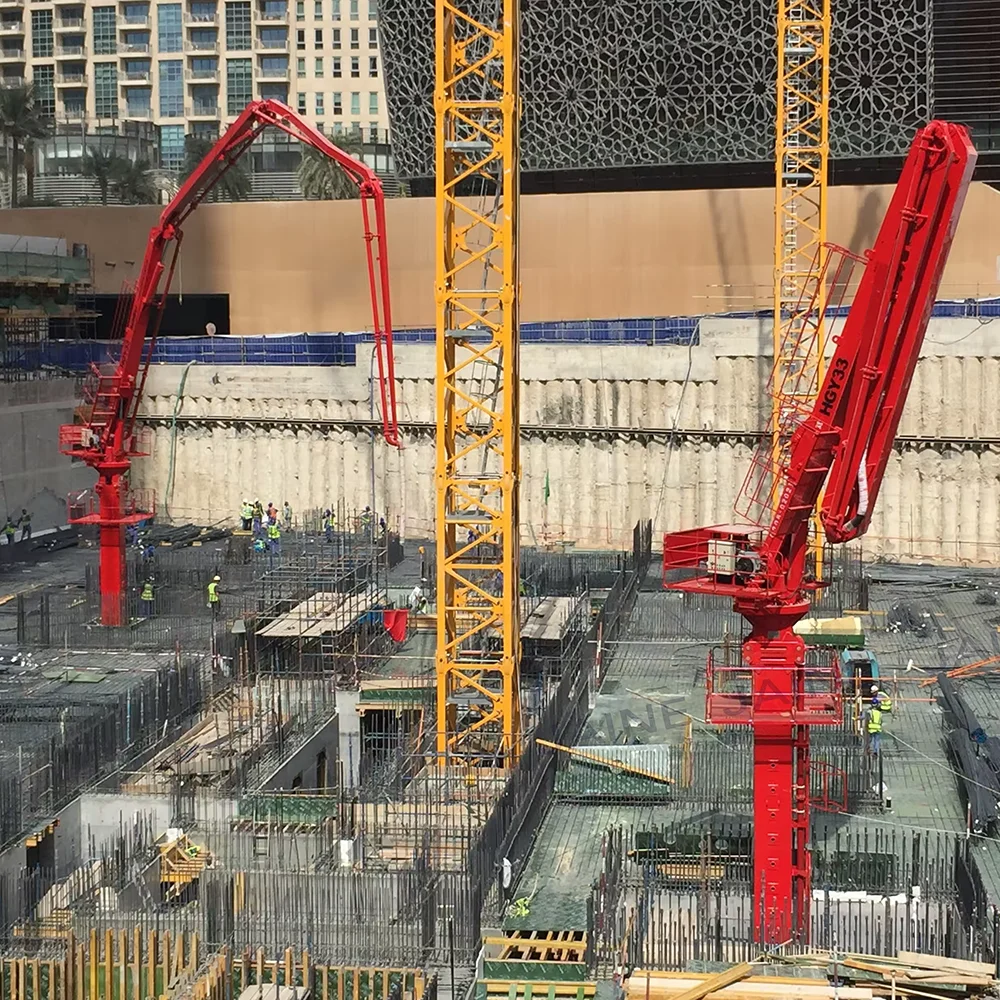 ZK Hot sale 15M 17M 28M 32M 33M 36M hydraulic concrete placing boom other climbing concrete machinery