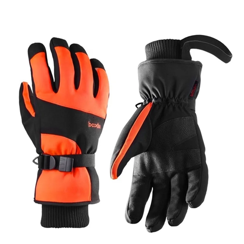 HGB 1101 winter Cotton Thickened Ski Gloves Outdoor Hiking Double Board Ski gloves Touch Screen Warm Gloves Wholesale
