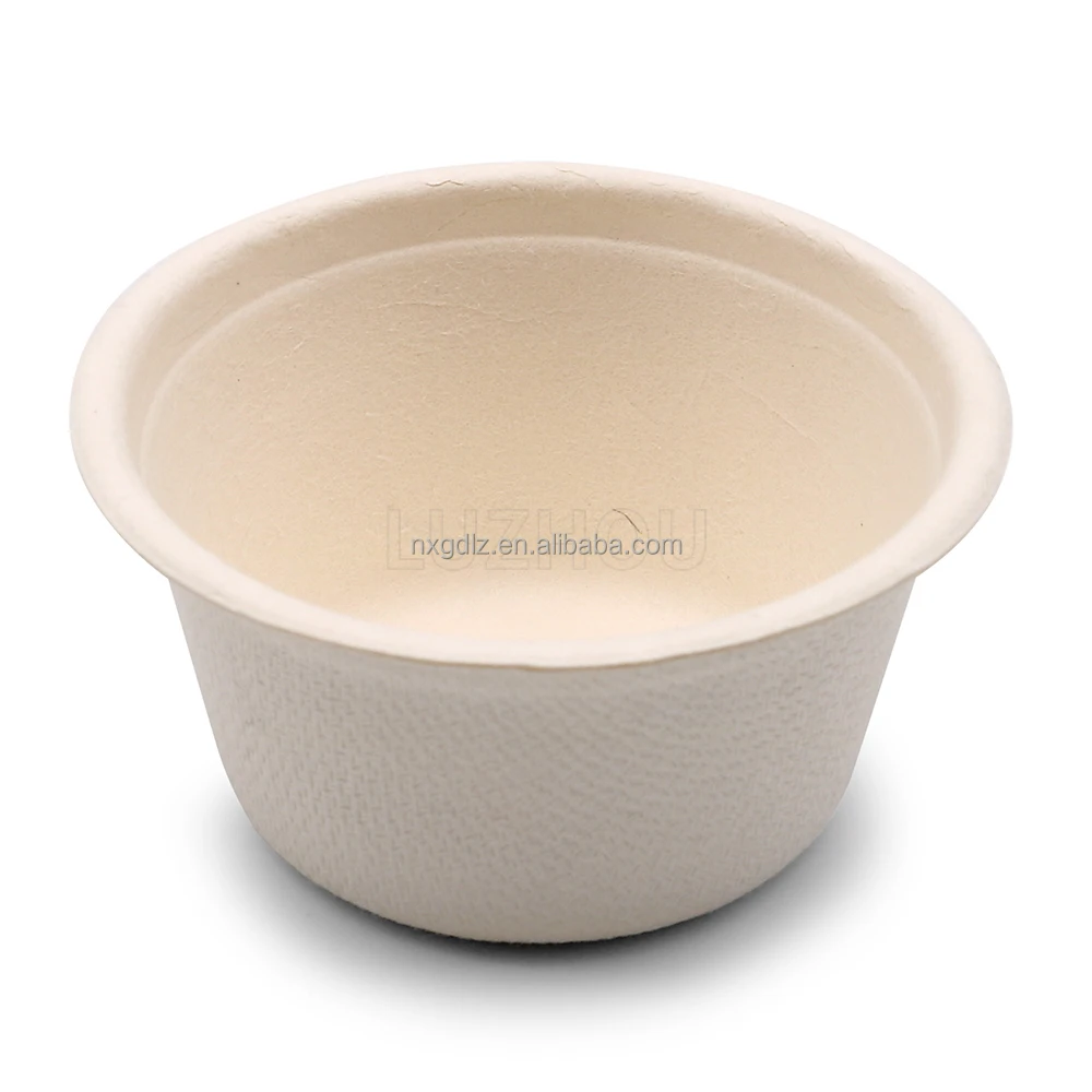 2oz 60ml Leakproof Sturdy Eco Biodegradable Sugarcane Bagasse Pulp Soy Dipping Sauce Bowl Paper