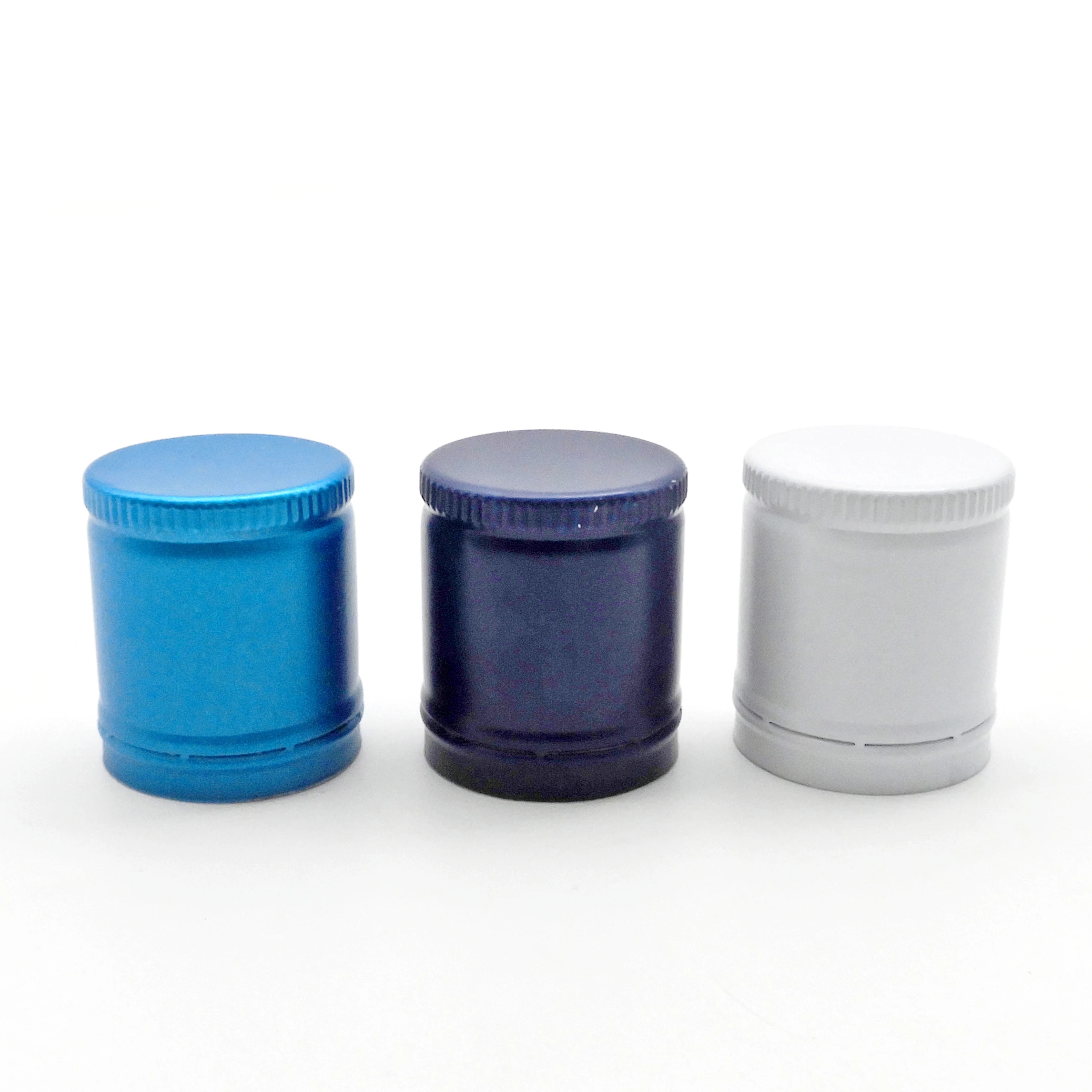 30*35mm Aluminium ROPP Cap Blue Black SIlver Color Logo Design Vodka Rum Whisky Lids Bottle Caps Closures