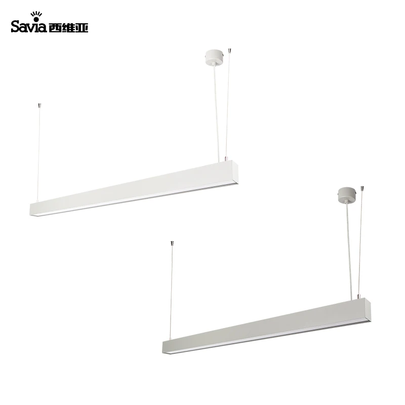 
Savia Aluminum 1.2m 4ft 36W LED Suspension Linear Pendant Light Ceiling Hanging Linear Lamp Commercial Office Lighting fixture 