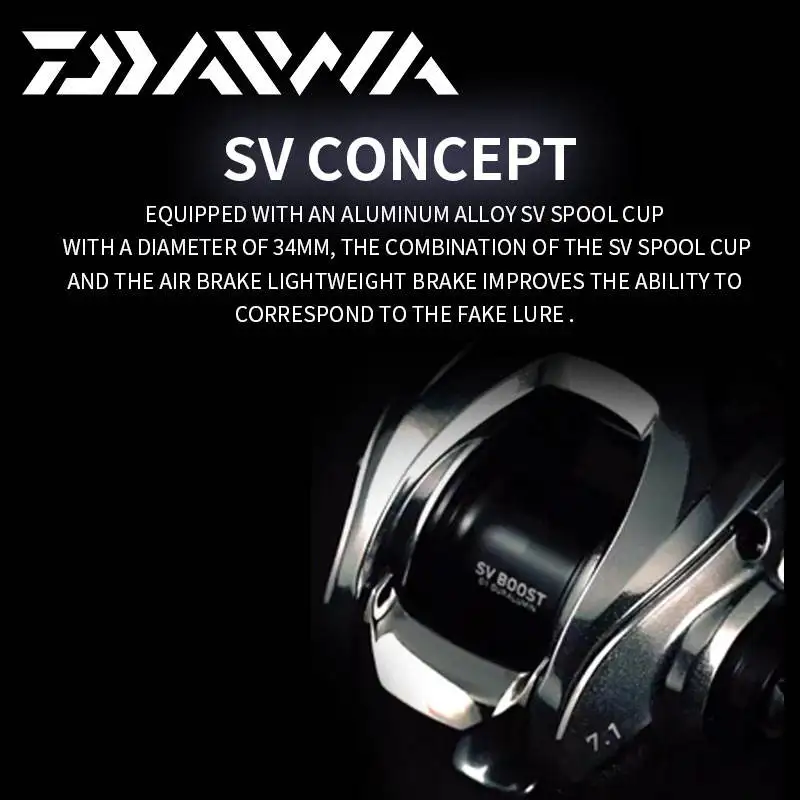 21 DAIWA STEEZ- LTD SV TW 1000/L/H/HL Baitcasting Fishing Reels 12+1bb Gear Ratio 6.3:1 7.1:1 Spool Saltwater Reel Fishing Wheel