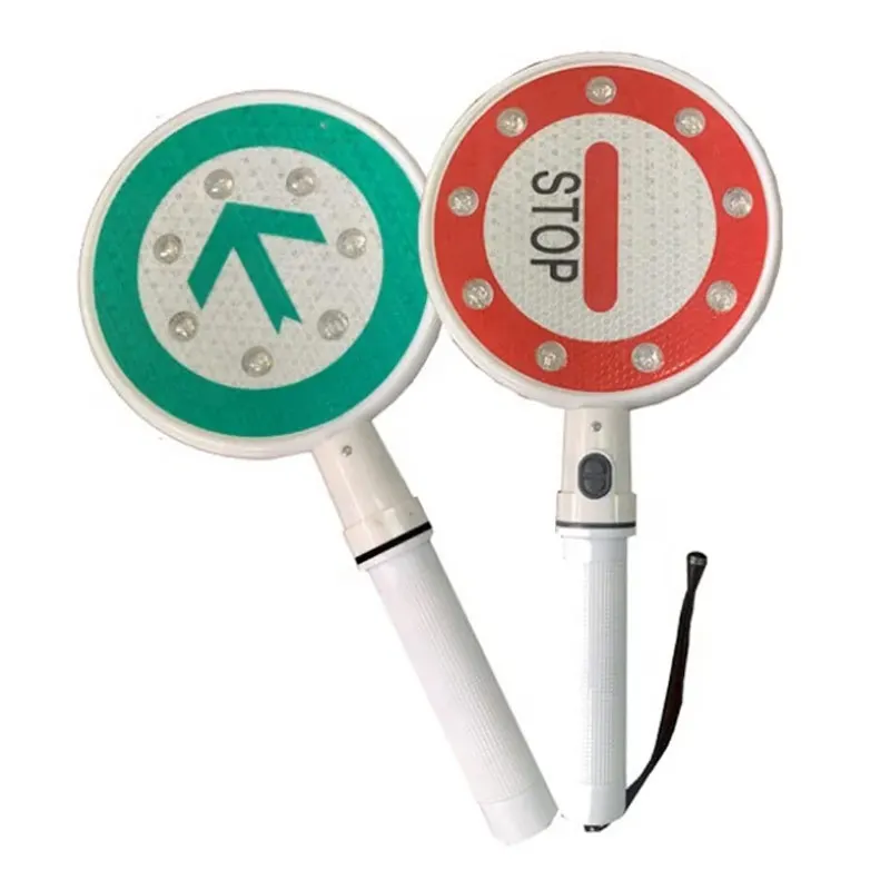 traffic handheld stop go sign electronic led lamps arrow bright speeding warning sign
