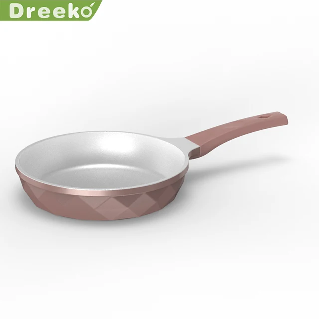 Роскошная розовая Алмазная кастрюля алюминиевая антипригарная керамическая посуда наборы со стеклянной крышкой