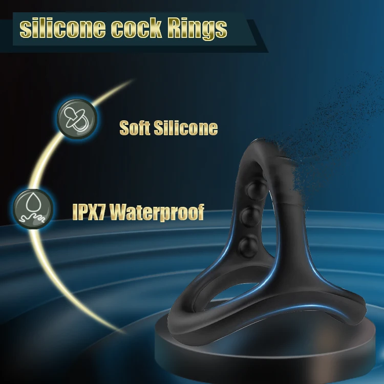 SEXBAY 2024 latest design for medical silicone Triangle Cock ring set Shark Massage delay ring elastic safe male sex toy