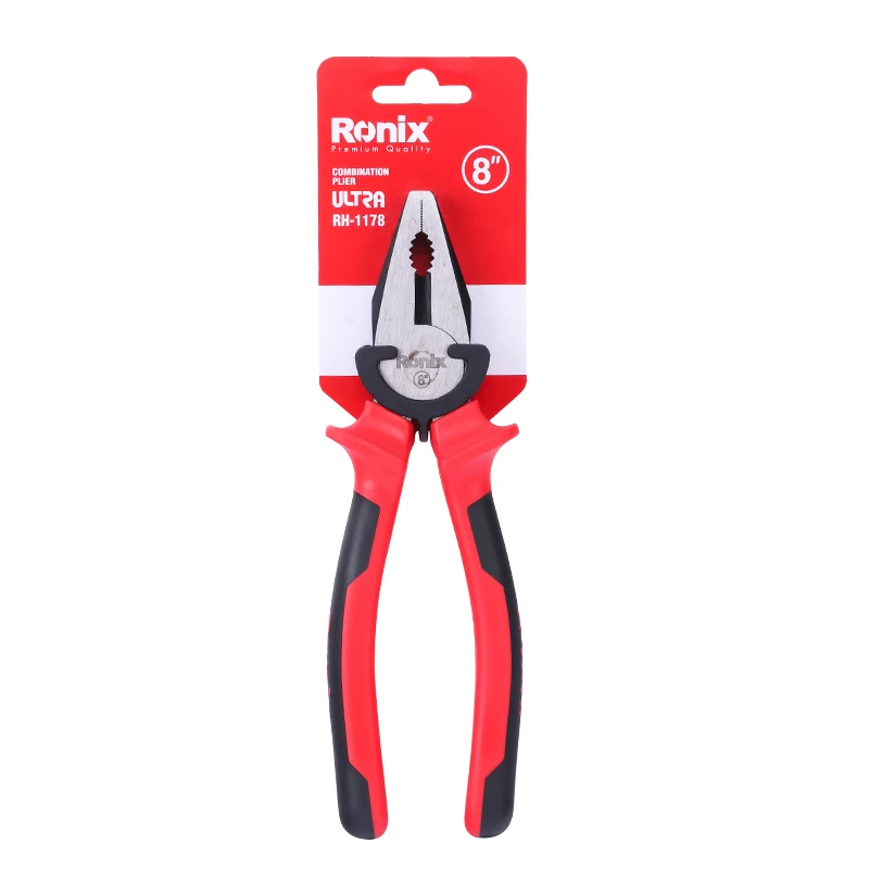 Ronix Combination Pliers 8in-200mm Wire Cutter Screw Remover Pliers Hand Tools Mini Multi Tool Insulated Combination Pliers